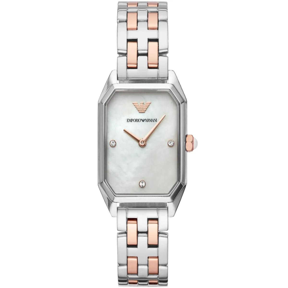 Emporio Armani AR11146 Women’s Mother of Pearl Dial Two-Tone Stainless Steel Gioia Watch