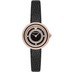 Emporio Armani AR11493 Women’s Black Dial Rose Gold Leather Rosa Watch