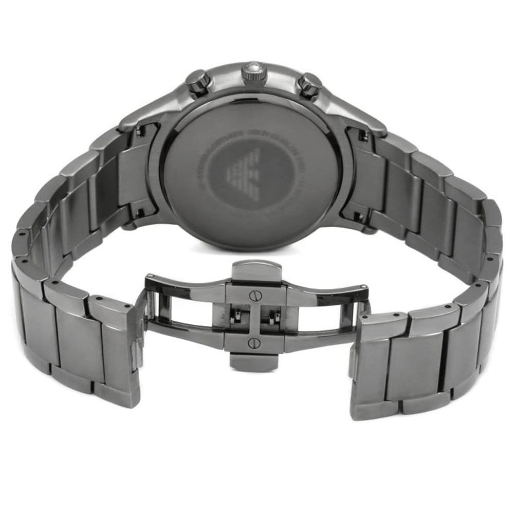 Emporio Armani AR11215 Men’s Blue Dial Gunmetal Stainless Steel Renato Watch