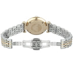 Emporio Armani AR1683 Women’s Mother of Pearl Dial Two-Tone Stainless Steel Gianni T-Bar Watch