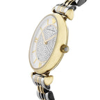 Emporio Armani AR2076 Women’s Crystal Dial Two-Tone Stainless Steel Gianni T-Bar Watch