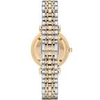 Emporio Armani AR2076 Women’s Crystal Dial Two-Tone Stainless Steel Gianni T-Bar Watch
