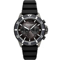 ساعة كرونوغراف Emporio Armani AR11515 للرجال مينا أسود وحزام سيليكون مقاومة للماء