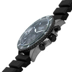 ساعة كرونوغراف Emporio Armani AR11515 للرجال مينا أسود وحزام سيليكون مقاومة للماء