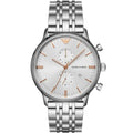 Emporio Armani AR1933 Men’s Silver Dial Silver Stainless Steel Chronograph Watch