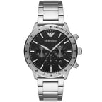 Emporio Armani AR11241 Men’s Black Dial Silver Stainless Steel Chronograph Watch