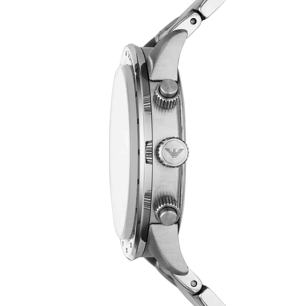 Emporio Armani AR11241 Men’s Black Dial Silver Stainless Steel Chronograph Watch