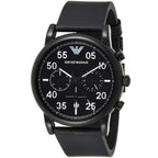 Emporio Armani AR11133 Men’s Black Dial Black Silicone Chronograph Watch