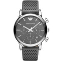 Emporio Armani AR1735 Men’s Grey Dial Grey Leather Chronograph Watch