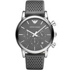 Emporio Armani AR1735 Men’s Grey Dial Grey Leather Chronograph Watch