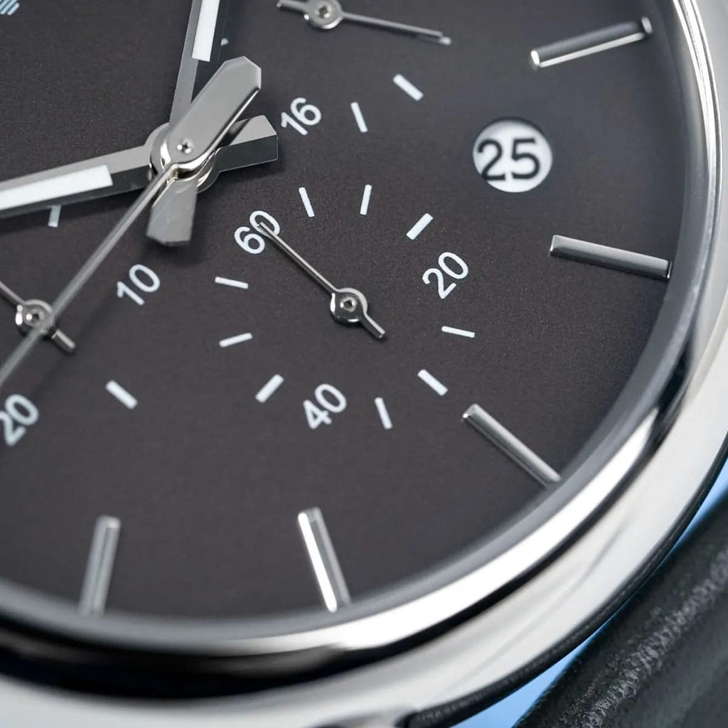 Emporio Armani AR1735 Men’s Grey Dial Grey Leather Chronograph Watch