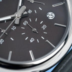 Emporio Armani AR1735 Men’s Grey Dial Grey Leather Chronograph Watch