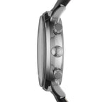 Emporio Armani AR0397 Men’s Black Dial Black Leather Chronograph Watch