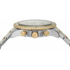 ساعة كرونوغراف Emporio Armani AR11586 للرجال، غواص، مينا أخضر، ستانلس ستيل بلونين
