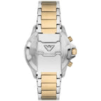 ساعة كرونوغراف Emporio Armani AR11586 للرجال، غواص، مينا أخضر، ستانلس ستيل بلونين