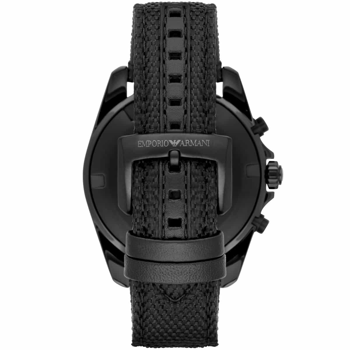 Emporio Armani AR6131 Men’s Black Dial Black Fabric Strap Sigma Chronograph Watch