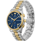 Emporio Armani AR11579 Men’s Blue Dial Two-Tone Stainless Steel Paolo Chronograph Watch