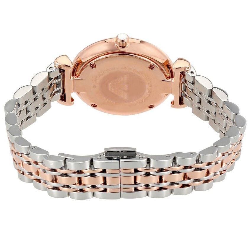 Emporio Armani Gianni T-Bar AR1840 Women's Rose Gold-Tone Luxury Watch