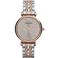 Emporio Armani Gianni T-Bar AR1840 Women's Rose Gold-Tone Luxury Watch