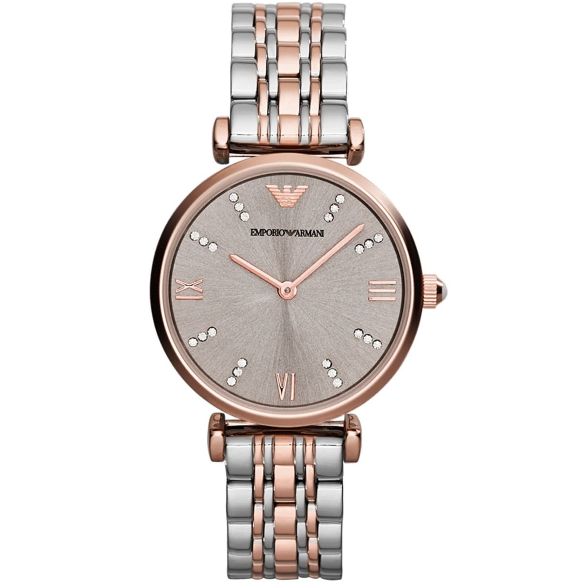 Emporio Armani Gianni T-Bar AR1840 Women's Rose Gold-Tone Luxury Watch