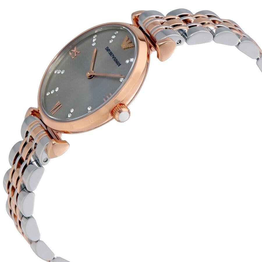 Emporio Armani Gianni T-Bar AR1840 Women's Rose Gold-Tone Luxury Watch