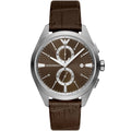 Emporio Armani Claudio AR11482 Men's Chronograph Brown Dial Brown Leather