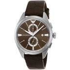 Emporio Armani Claudio AR11482 Men's Chronograph Brown Dial Brown Leather