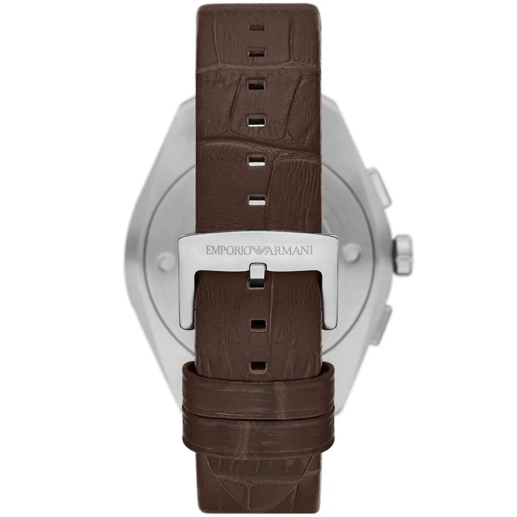 Emporio Armani Claudio AR11482 Men's Chronograph Brown Dial Brown Leather