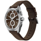 Emporio Armani Claudio AR11482 Men's Chronograph Brown Dial Brown Leather