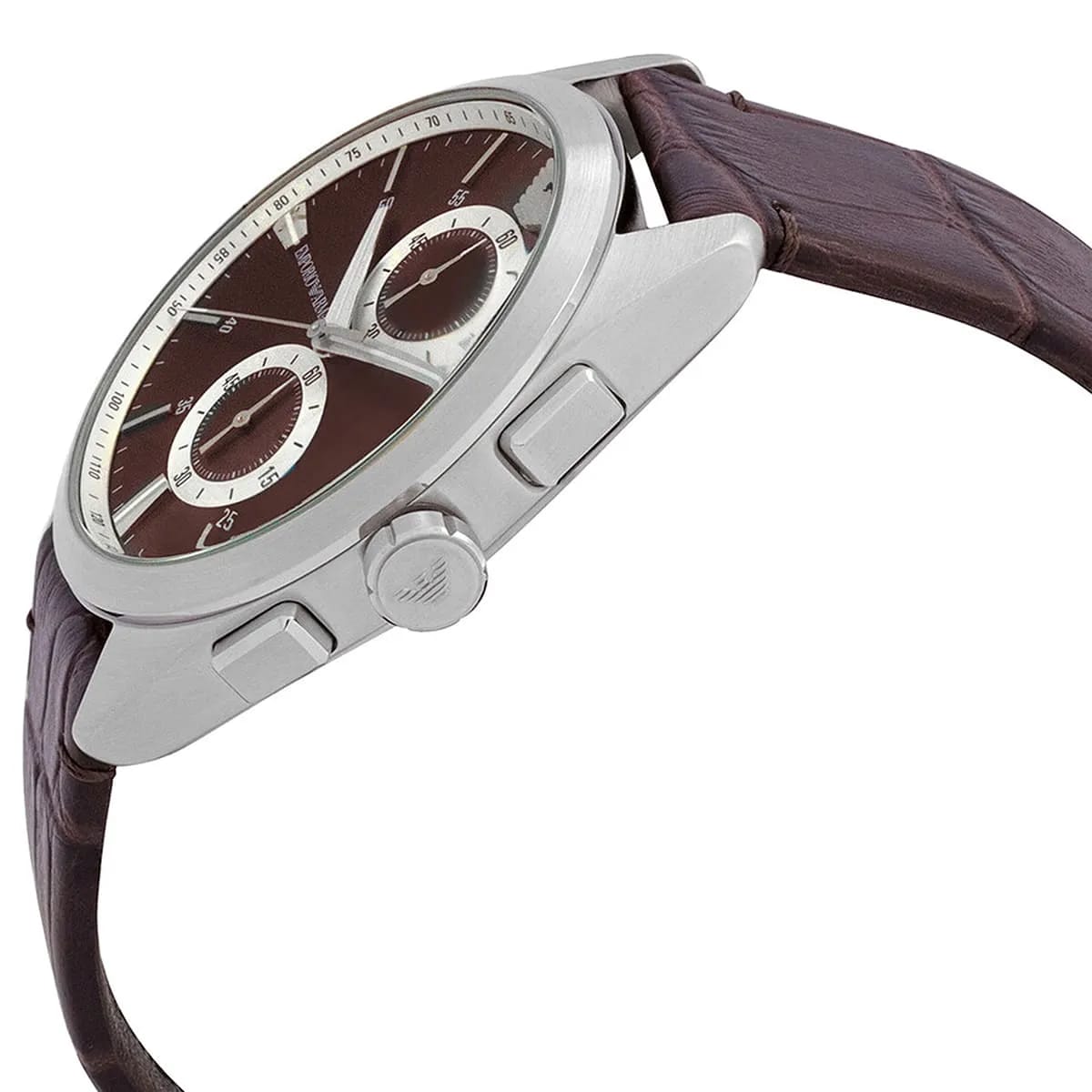 Emporio Armani Claudio AR11482 Men's Chronograph Brown Dial Brown Leather