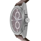 Emporio Armani Claudio AR11482 Men's Chronograph Brown Dial Brown Leather