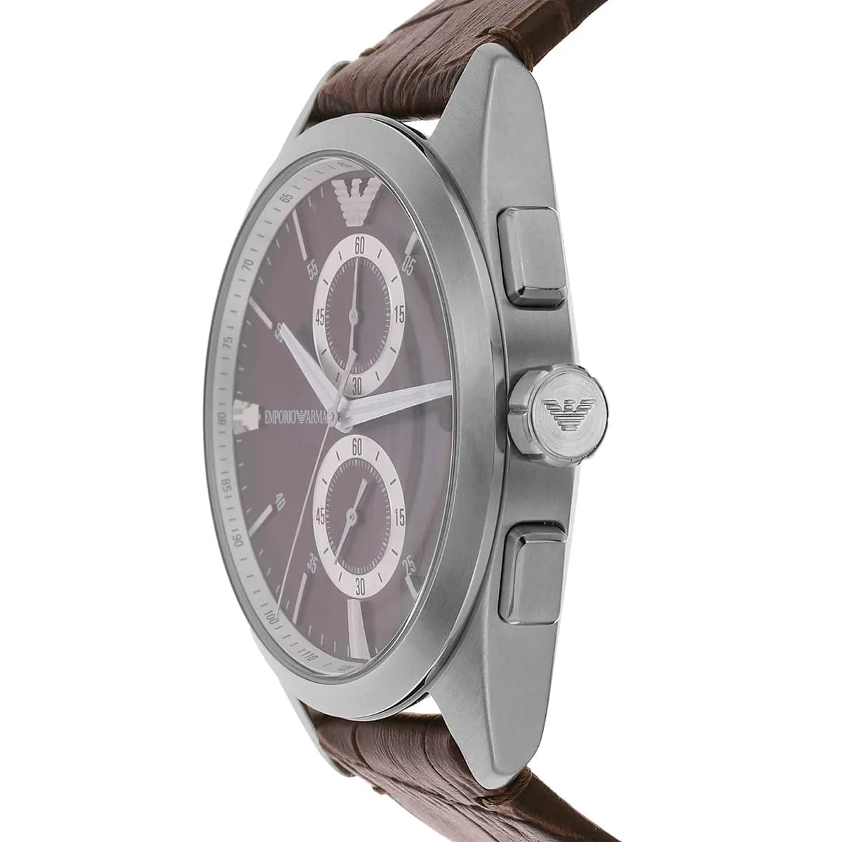 Emporio Armani Claudio AR11482 Men's Chronograph Brown Dial Brown Leather