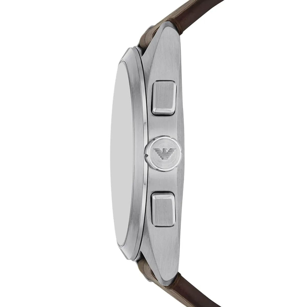Emporio Armani Claudio AR11482 Men's Chronograph Brown Dial Brown Leather