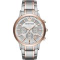 Emporio Armani Renato AR11076 Two-Tone Silver Dial Watch