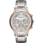 Emporio Armani Renato AR11076 Two-Tone Silver Dial Watch