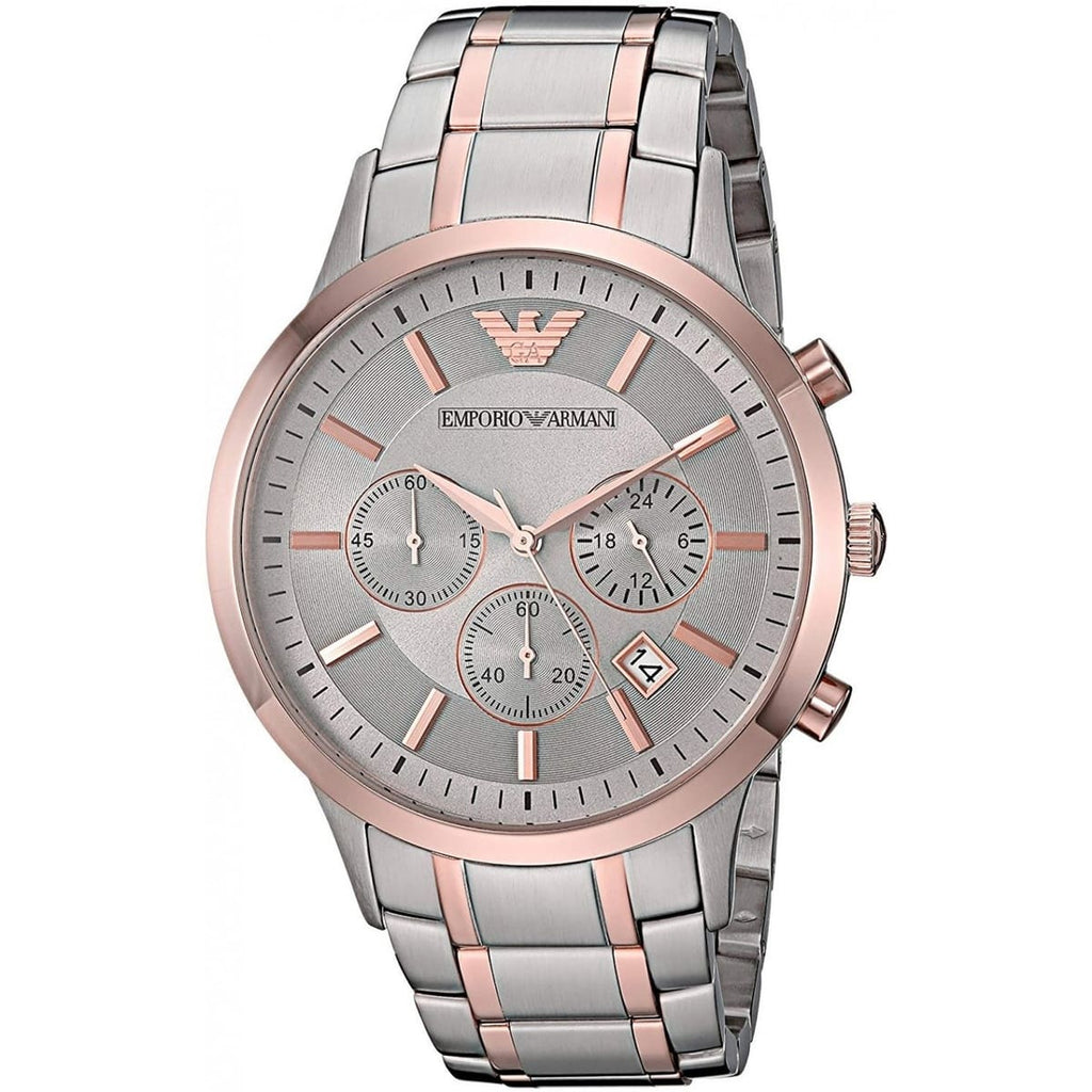 Emporio Armani Renato AR11076 Two-Tone Silver Dial Watch