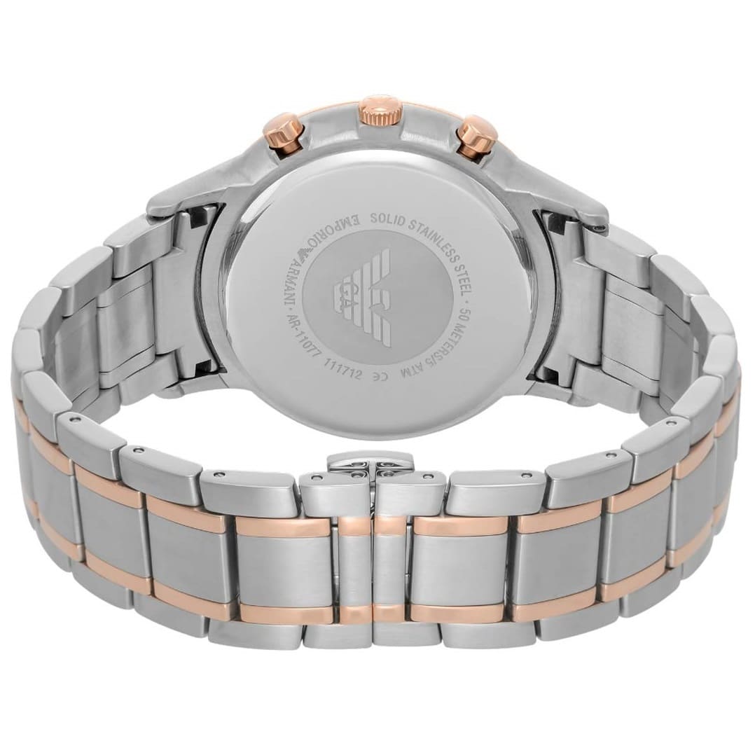Emporio Armani Renato AR11076 Two-Tone Silver Dial Watch
