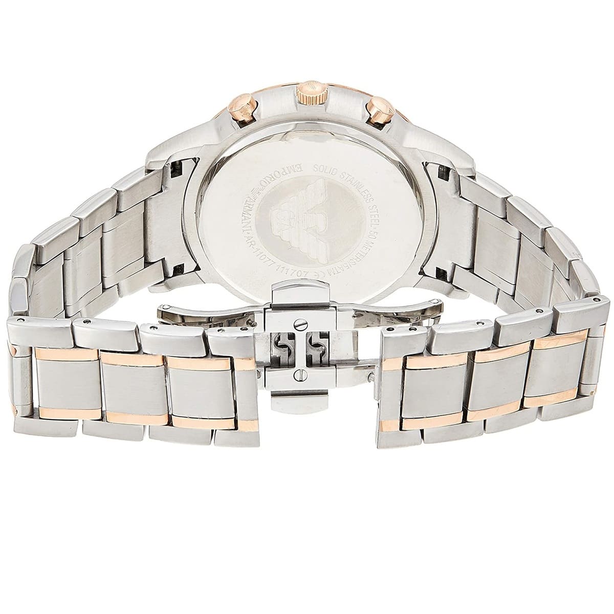 Emporio Armani Renato AR11076 Two-Tone Silver Dial Watch