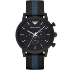 Emporio Armani Luigi AR1948 Chronograph Black Fabric Watch