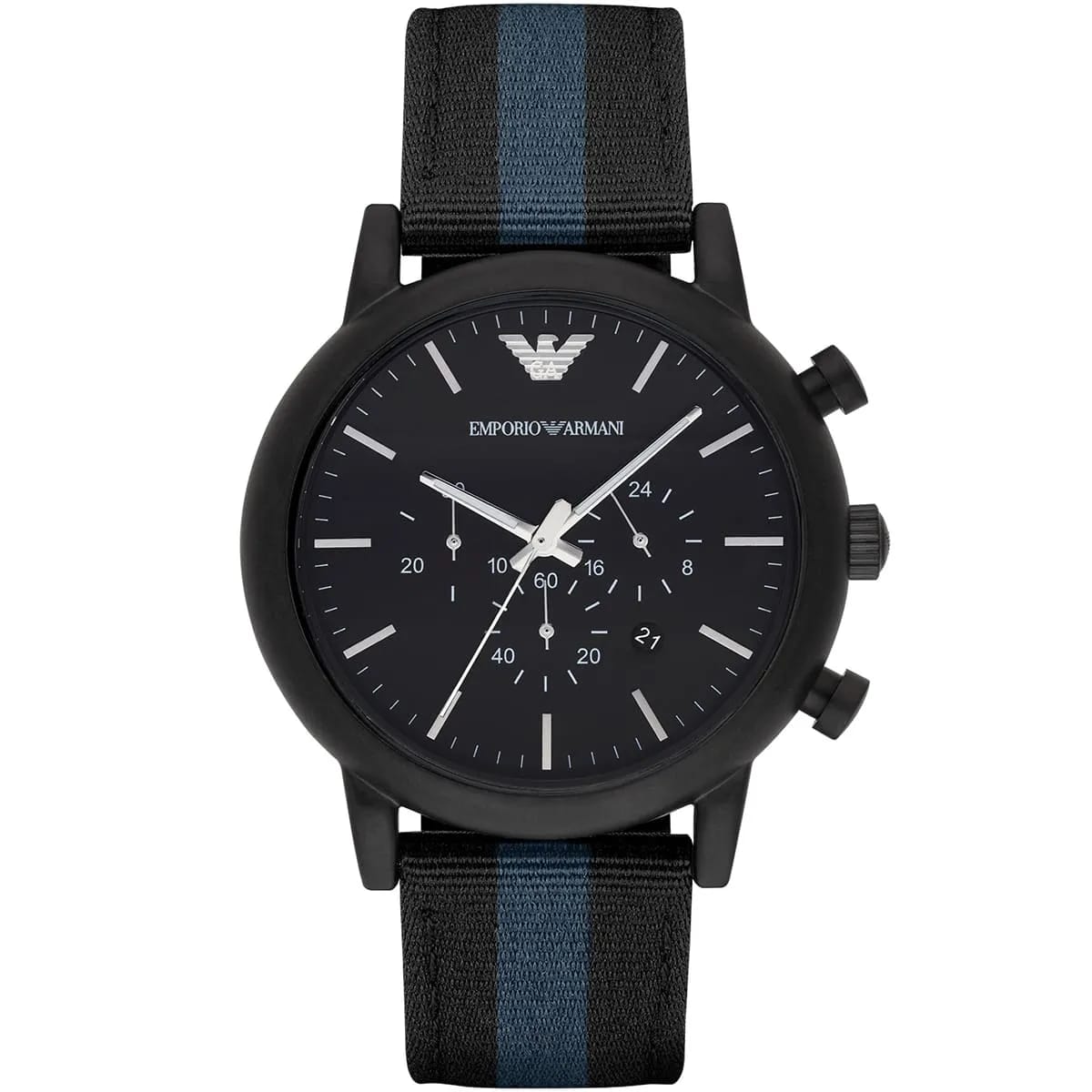 Emporio Armani Luigi AR1948 Chronograph Black Fabric Watch