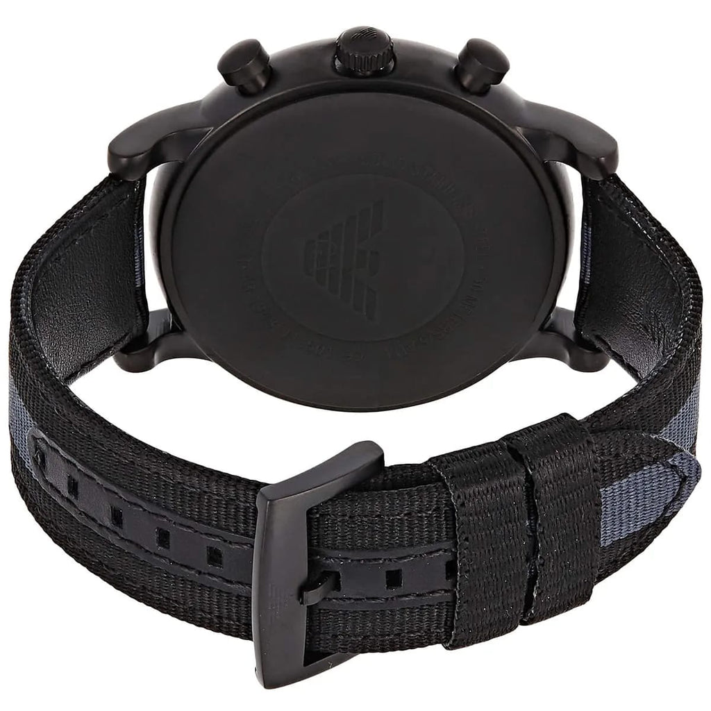 Emporio Armani Luigi AR1948 Chronograph Black Fabric Watch