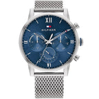 Tommy Hilfiger Sullivan 1791881 Men’s Blue Dial Silver Mesh Multi-Function Watch