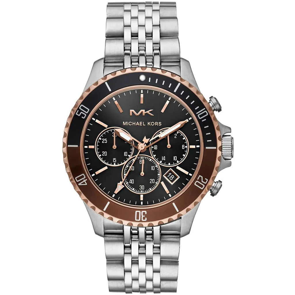 Michael Kors MK8725 Men’s Black Dial Two-Tone Stainless Steel Bayville Chronograph Watch