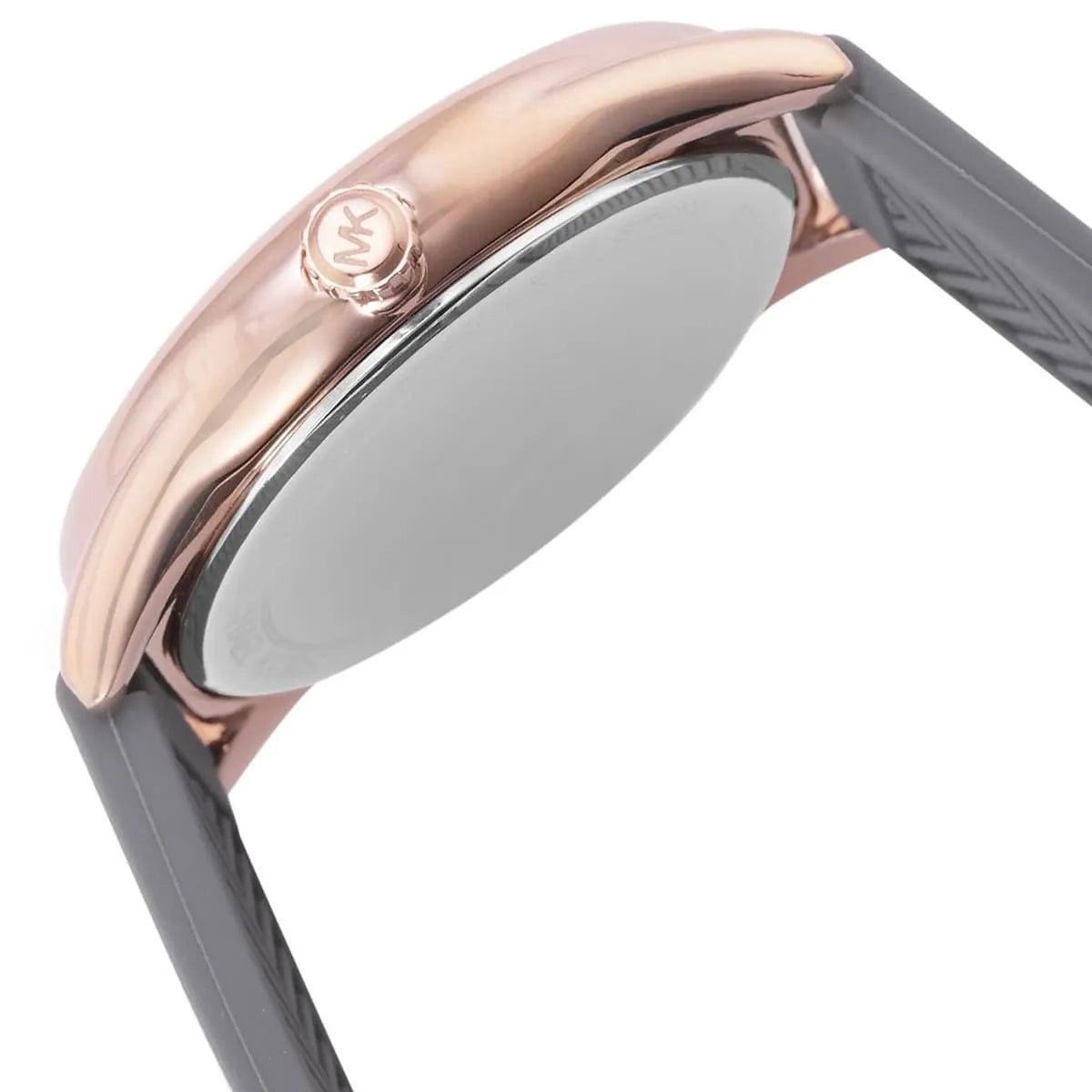 Michael Kors Janelle MK7314 Rose Gold Watch with Grey Silicone Strap