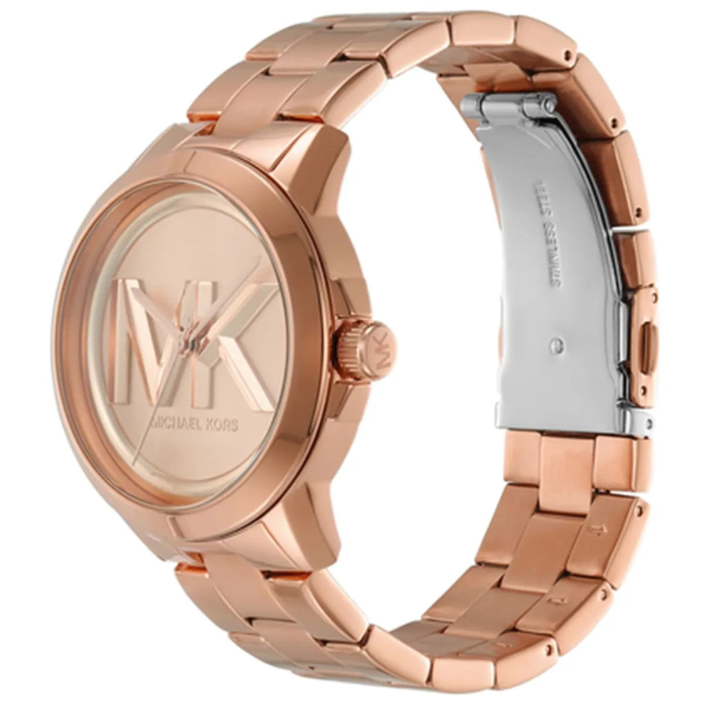 Michael Kors Brynn MK7318 Rose Gold Watch with Oversized MK Logo Dial