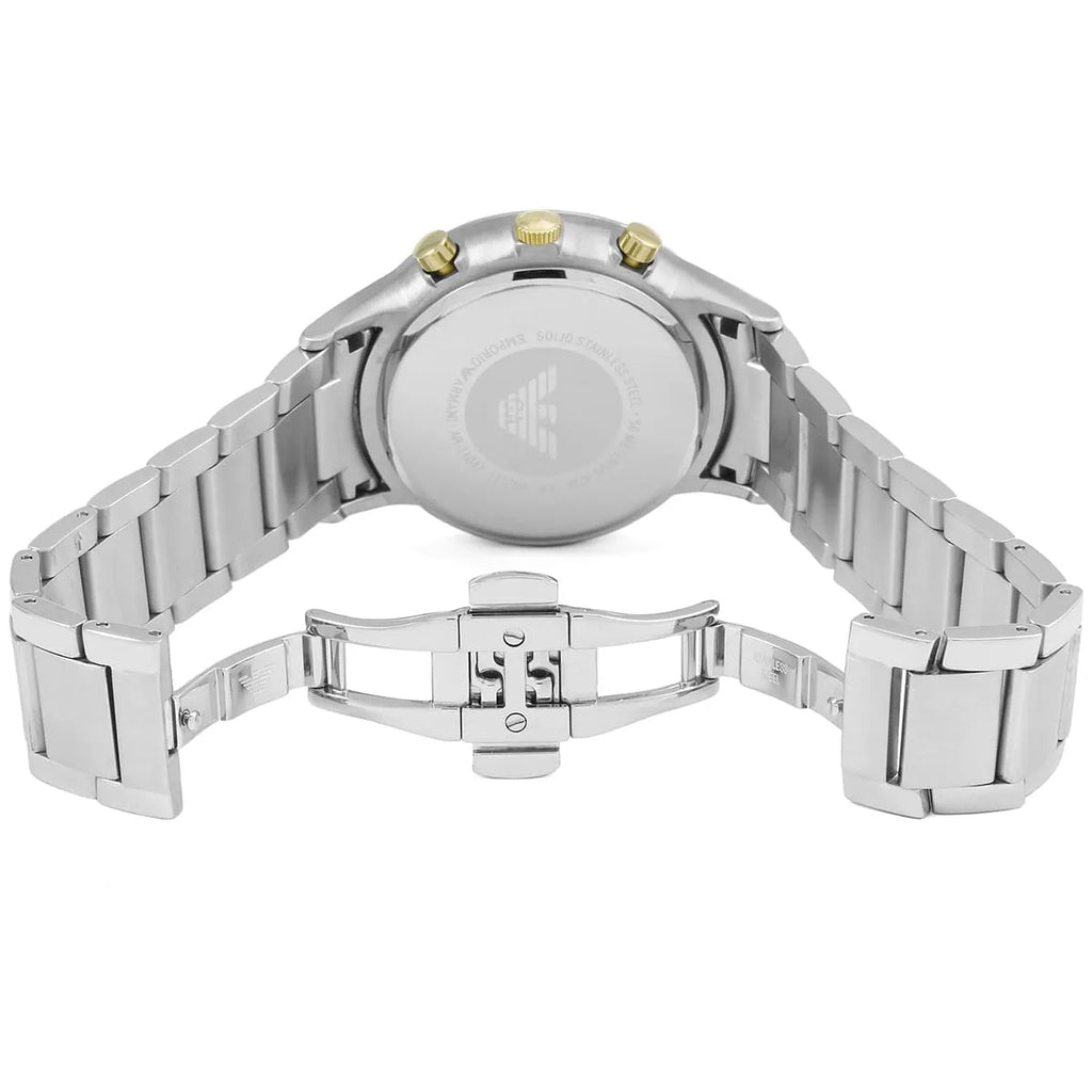 Emporio Armani Renato AR11047 Grey Dial Gold Accents Watch