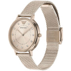 Emporio Armani Kappa AR11129 Gold Mesh Strap Crystal Watch