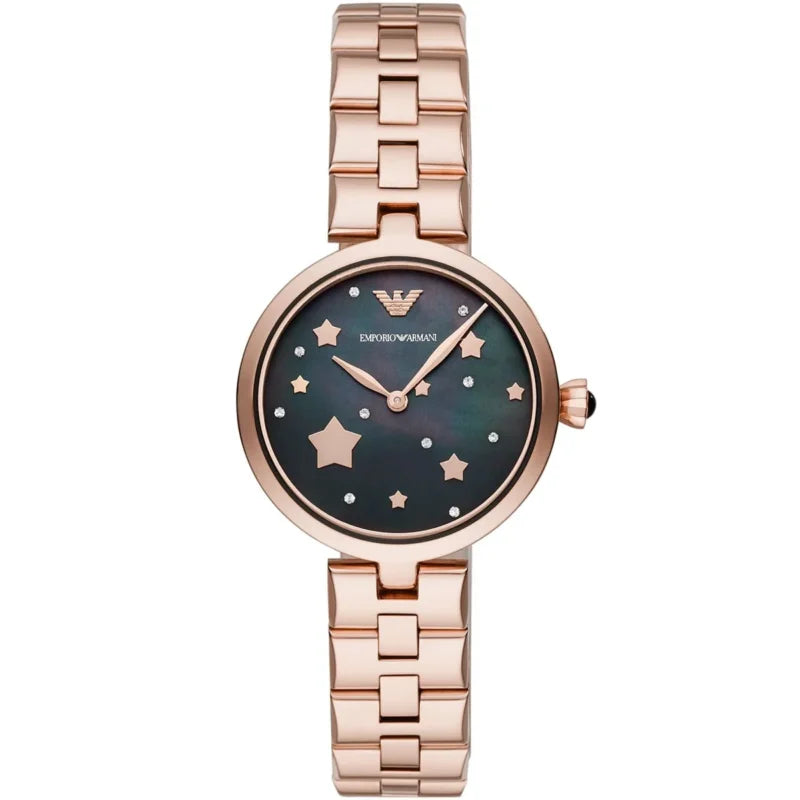 Emporio Armani Arianna AR11197 Rose Gold Mesh MOP Watch