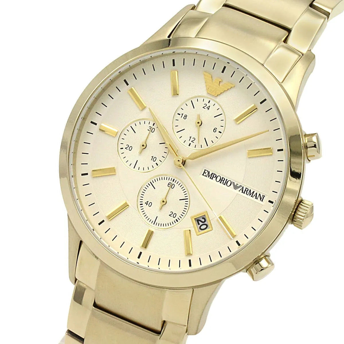 Emporio Armani Renato AR11332 Gold Chronograph Off-White Dial Watch