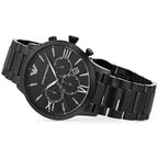 Emporio Armani AR11349 Men’s Black Dial Black Stainless Steel Giovanni Chronograph Watch